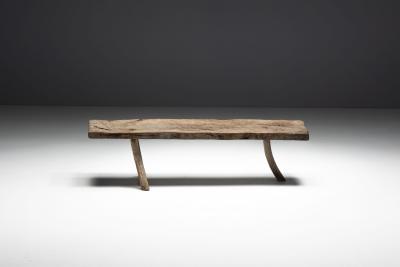 Wabi Sabi Rustic Tripod Bench France 19th Century