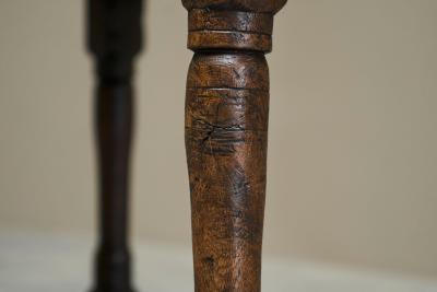 Wabi Sabi Style Refectory Side Table in Solid Oak Early 19th Century
