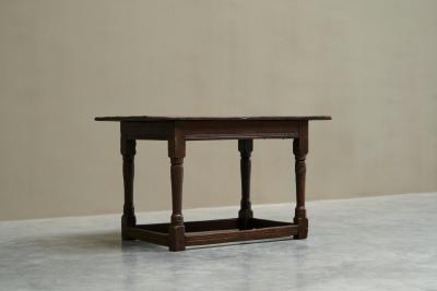 Wabi Sabi Style Refectory Side Table in Solid Oak Early 19th Century