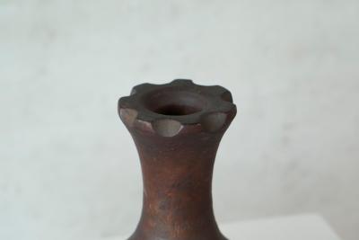 Wabi Sabi Style Vase in Carved Wood 1960s