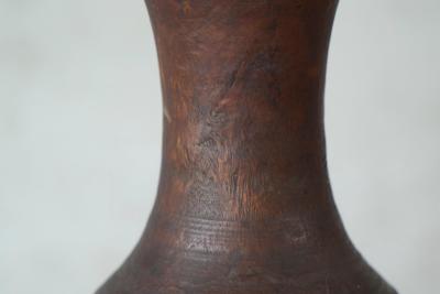 Wabi Sabi Style Vase in Carved Wood 1960s