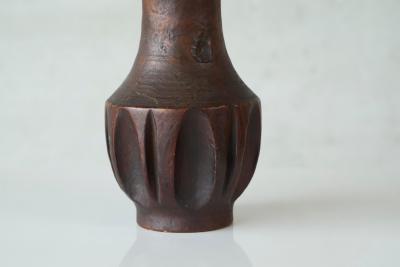 Wabi Sabi Style Vase in Carved Wood 1960s