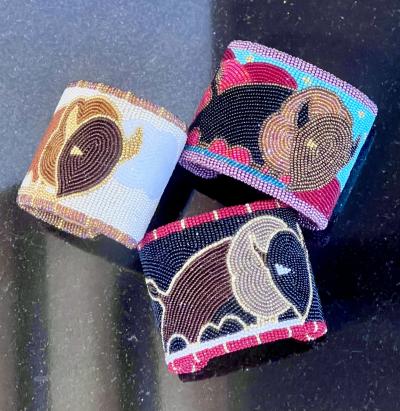 Wade Patton Buffalo Beaded Cuff