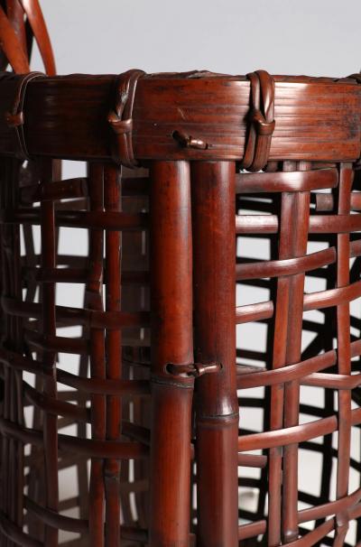 Waichisai III Wada Handled Flower Basket Named Well Head ca 1930