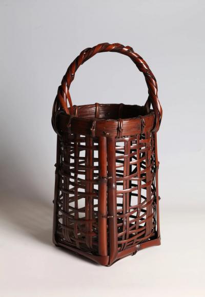Waichisai III Wada Handled Flower Basket Named Well Head ca 1930