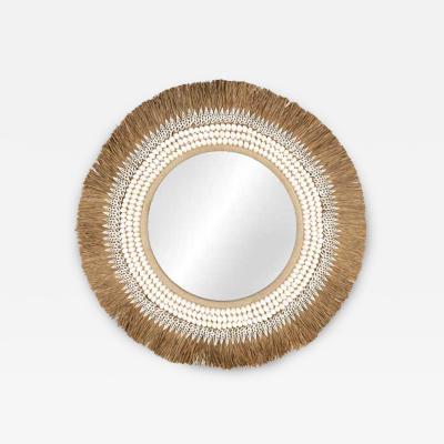 Walker Zabriskie Raffia and Shell Mirror II