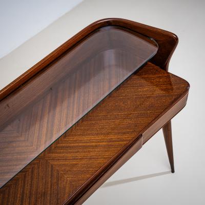 Wall Console with Glass Shelf Italy Mid 20th Century