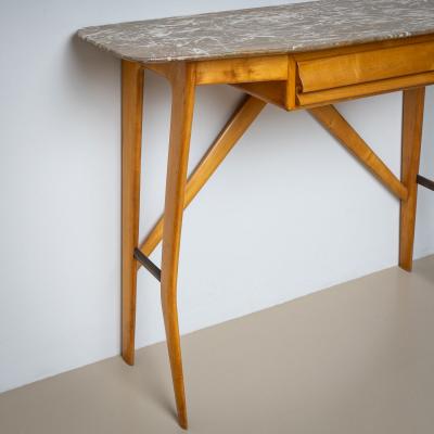 Wall Console with Marble Top Italy 1950s
