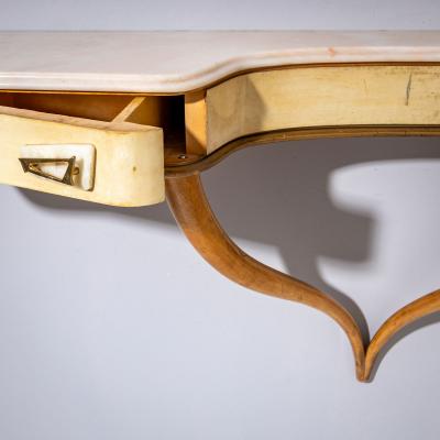 Wall Console with Parchment Italy Mid 20th Century