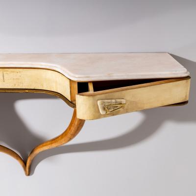 Wall Console with Parchment Italy Mid 20th Century