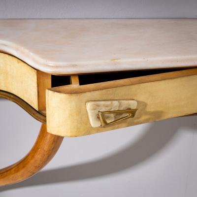 Wall Console with Parchment Italy Mid 20th Century