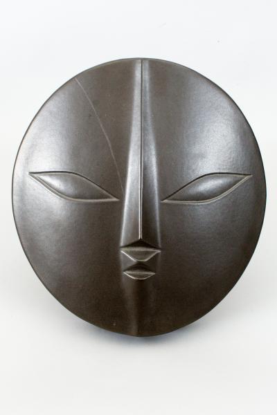 Wall Hanging Ceramic Sculpture of a Mask