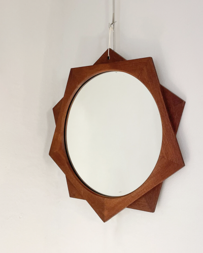 Wall Mirror Mira by ico Parisi for Stildomus Italy 1950s