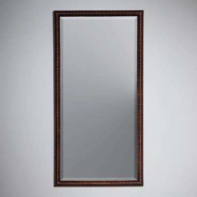 Wall Mirror in Ribbed Walnut Frame Italy