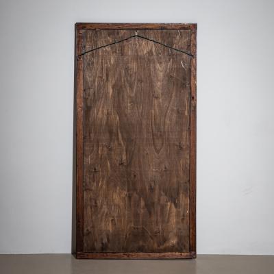 Wall Mirror in Ribbed Walnut Frame Italy