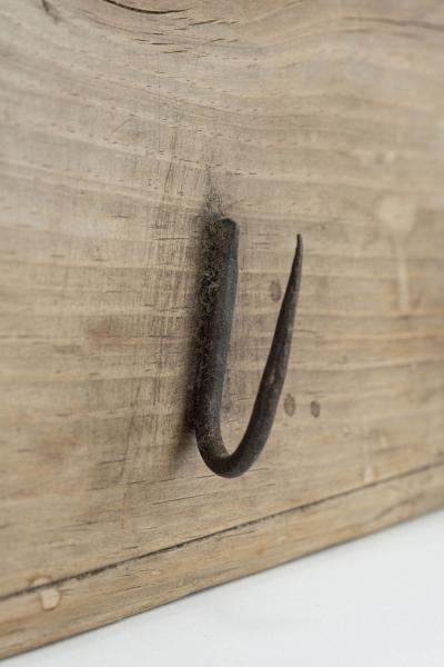 Wall Mounted Wood and Iron Game Hook