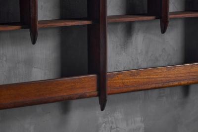 Wall Shelving Unit in Solid Teak France 1950s
