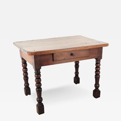 Walnut Baroque Continental One Drawer Table 17th Century and Later