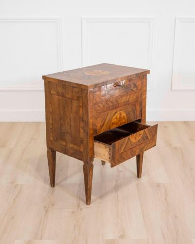 Walnut Bedside Table nightstand Louis XVI Style xix Century