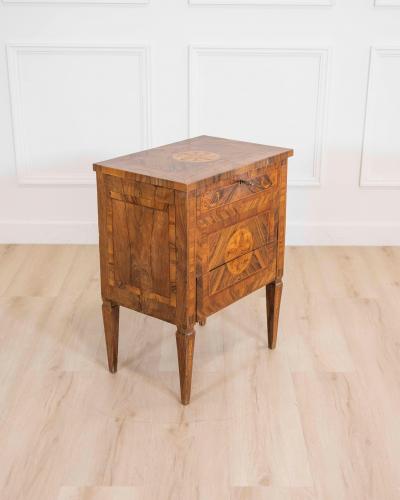 Walnut Bedside Table nightstand Louis XVI Style xix Century