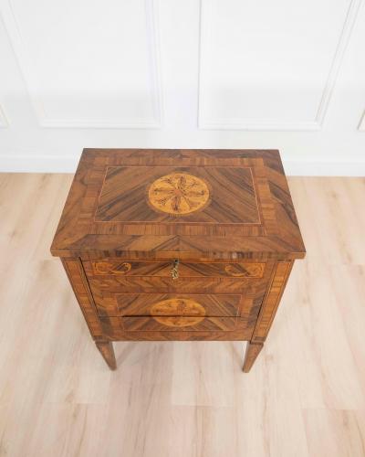 Walnut Bedside Table nightstand Louis XVI Style xix Century