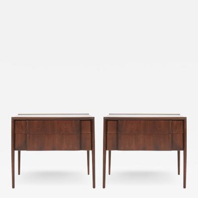Walnut Bedside Tables by Drexel C 1950s