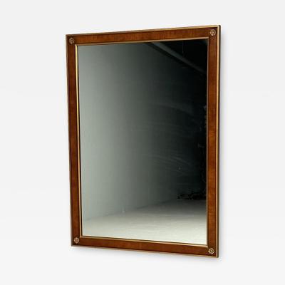 Walnut Bronze Mounted Hollywood Regency Wall or Dresser Console Mirror