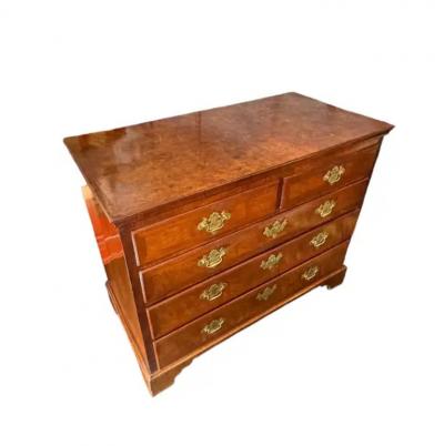 Walnut Burl Walnut Chest of Drawers