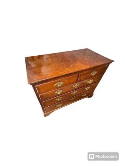 Walnut Burl Walnut Chest of Drawers