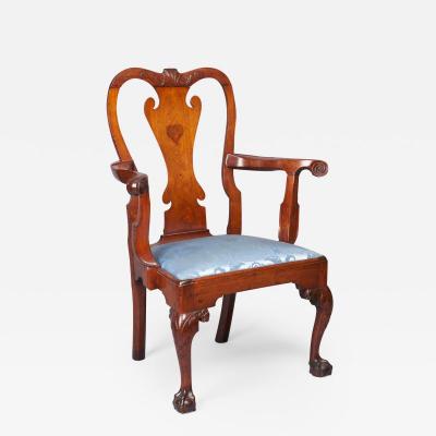 Walnut Chippendale Arm Chair