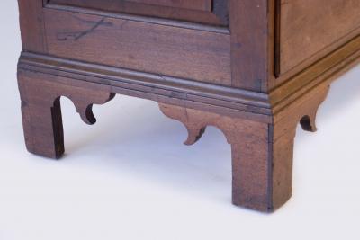 Walnut Chippendale Semi High Chest of Drawers