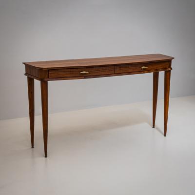 Walnut Console Table Italy Mid 20th Century