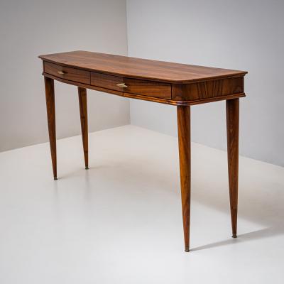 Walnut Console Table Italy Mid 20th Century