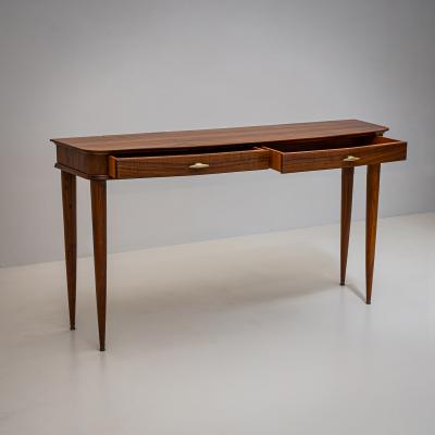 Walnut Console Table Italy Mid 20th Century