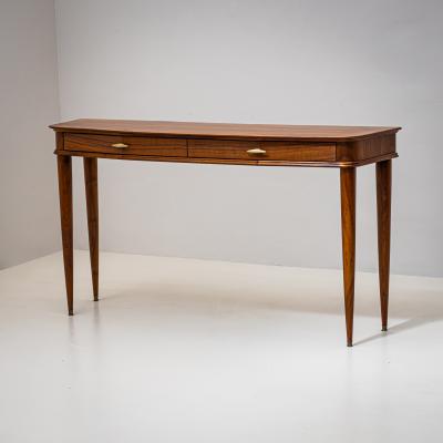 Walnut Console Table Italy Mid 20th Century