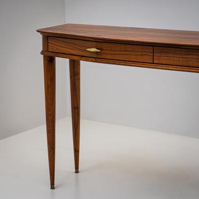 Walnut Console Table Italy Mid 20th Century