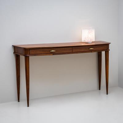 Walnut Console Table Italy Mid 20th Century