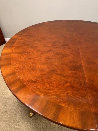 Walnut Cross Banded Extension Dining Table with 1 leaf