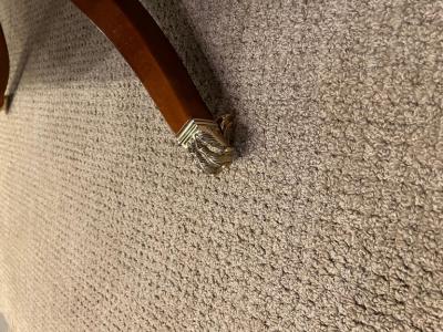 Walnut Cross Banded Extension Dining Table with 1 leaf