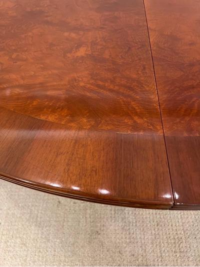Walnut Cross Banded Extension Dining Table with 1 leaf
