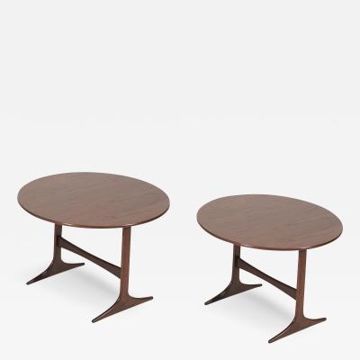 Walnut End Tables by Sven Engstrom Gunnar Myrstrand Sweden C 1960s