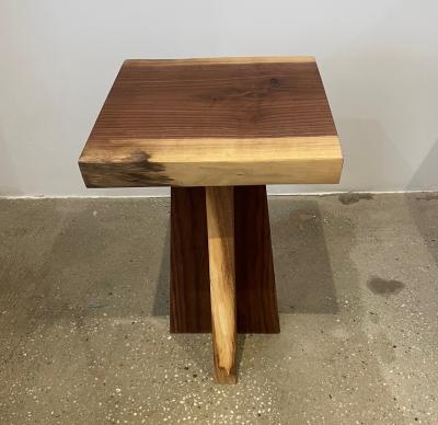 Walnut Live Edge Wood Side Table