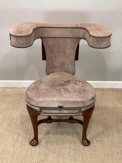 Walnut Mahogany Cockfighting Chair