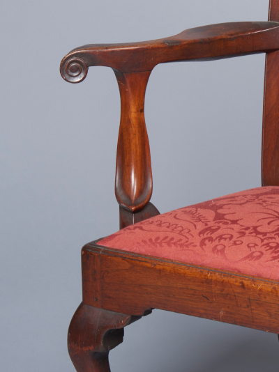 Walnut Queen Anne Arm Chair