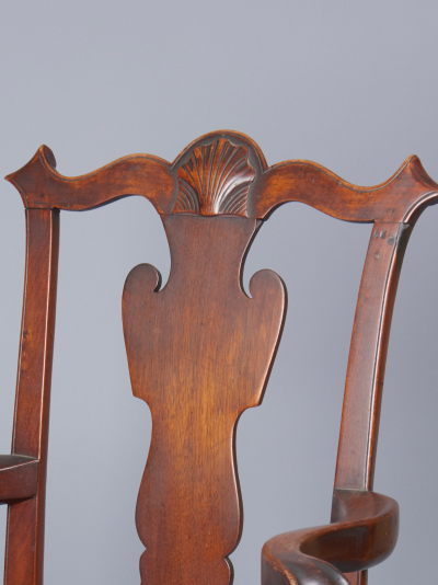 Walnut Queen Anne Arm Chair