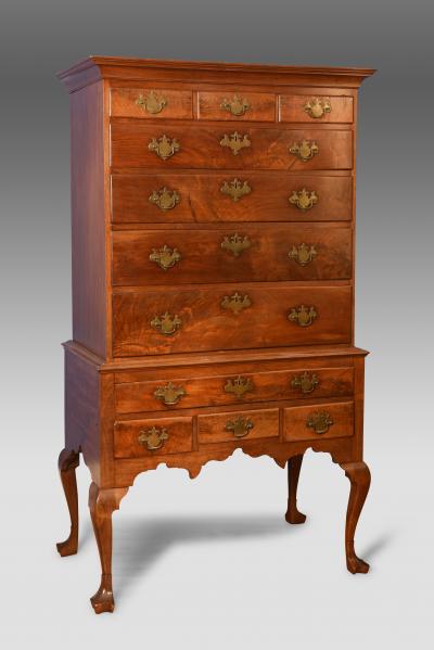 Walnut Queen Anne High Boy