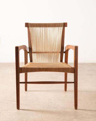 Walnut Sculptural String Chair Crafted in the Irving Sabo Studio for JGFurniture