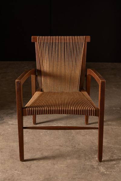 Walnut Sculptural String Chair Crafted in the Irving Sabo Studio for JGFurniture
