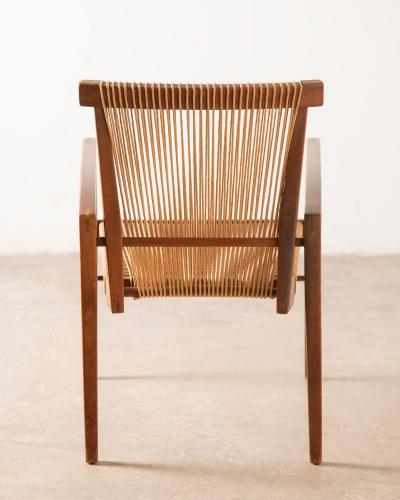 Walnut Sculptural String Chair Crafted in the Irving Sabo Studio for JGFurniture