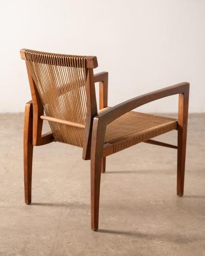 Walnut Sculptural String Chair Crafted in the Irving Sabo Studio for JGFurniture